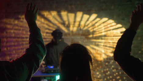 man djing at the disco