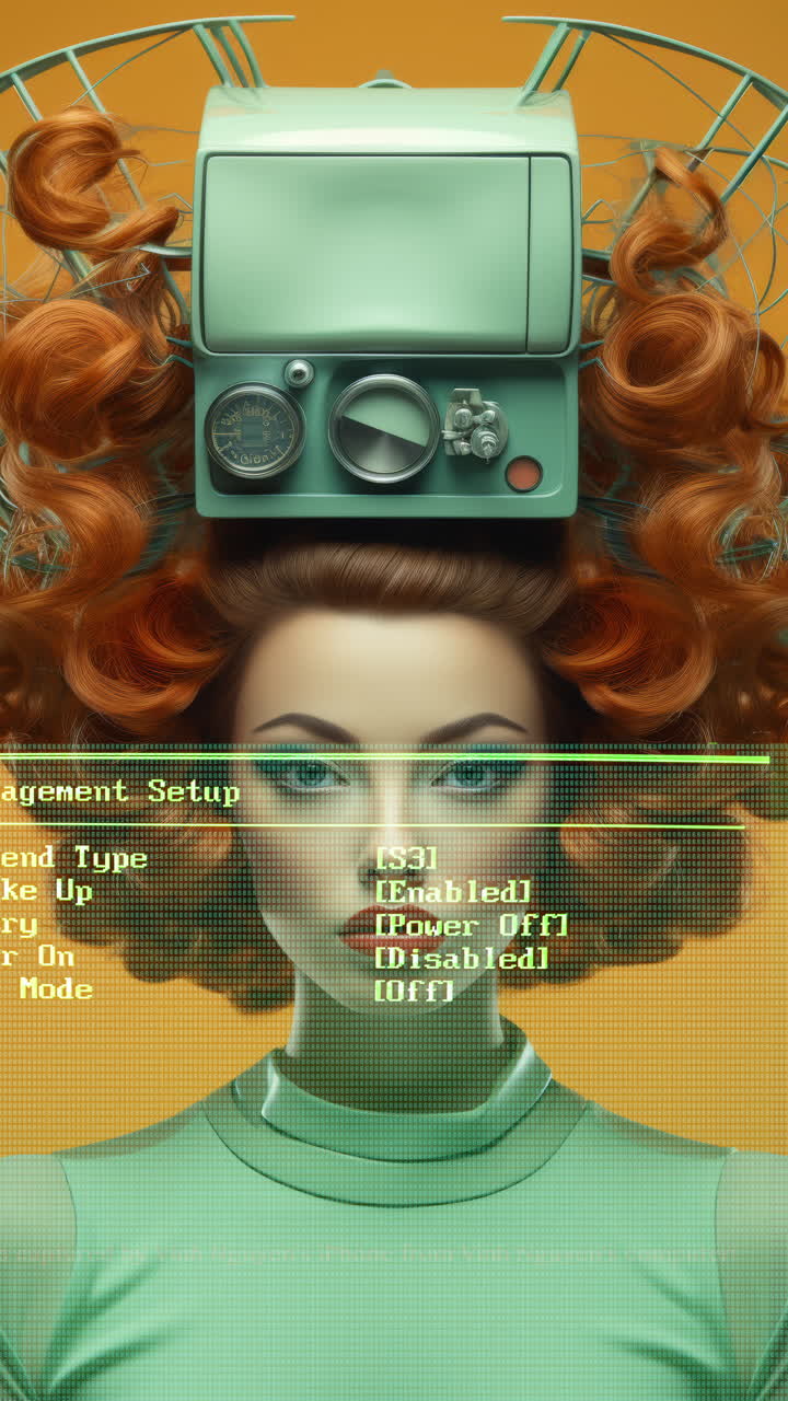 muñecas estatuas femeninas de porcelana con altavoces de audio y auriculares hechos con ai