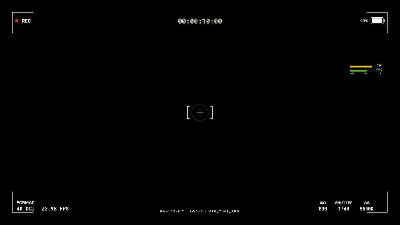 Digital Camera Viewfinder Overlay with Recording Interface
