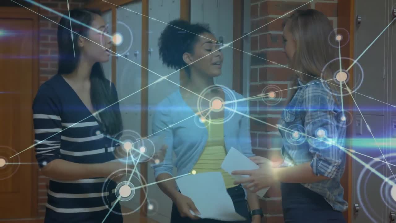 animación de la red de conexiones sobre los estudiantes