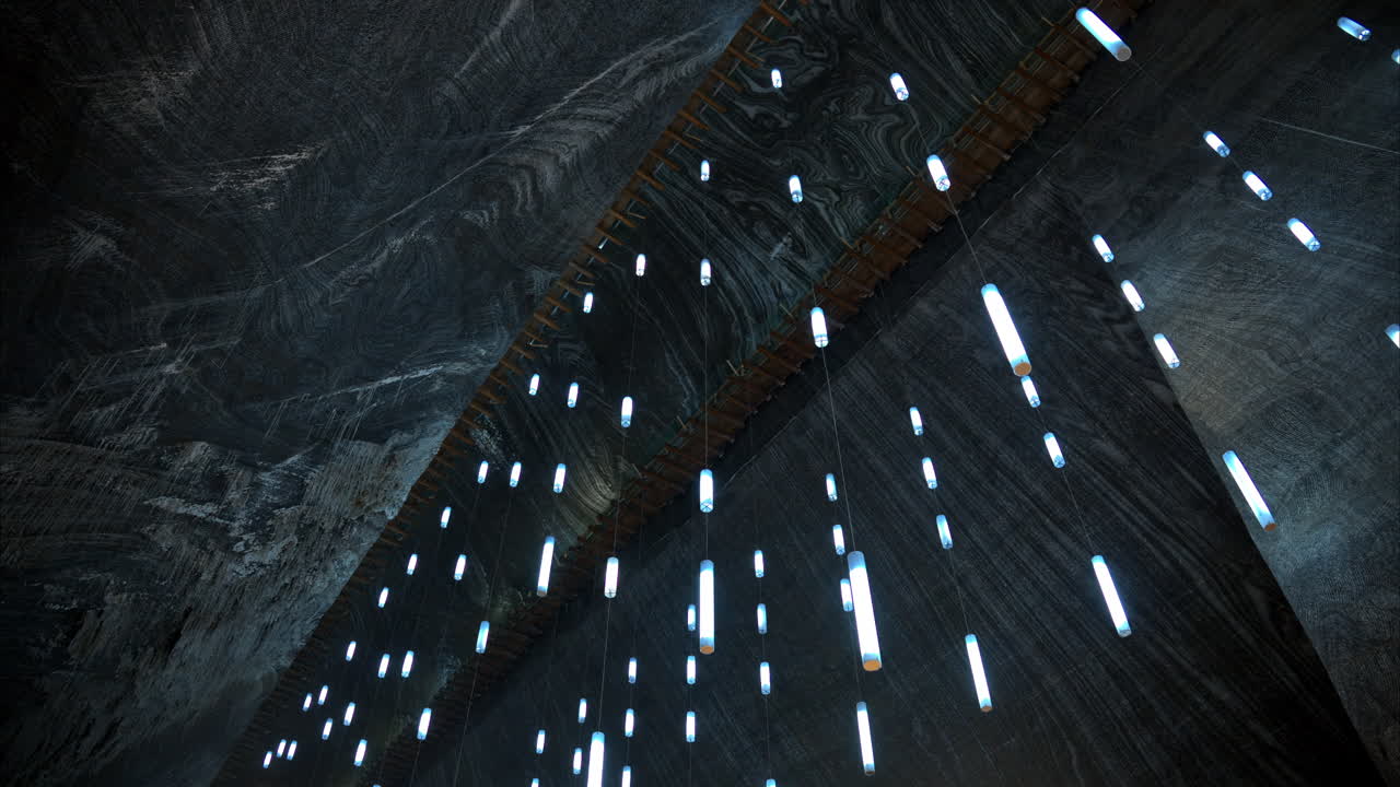 The inside of the Turda Salt Mine in Romania