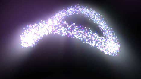 hermosas partículas brillantes que fluyen y estrellas relucientes anillo de luz - 4k bucle sin costuras movimiento animación de fondo