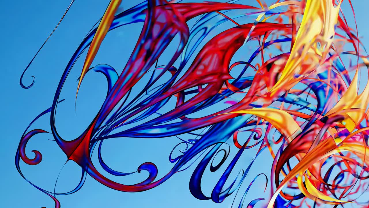 Abstract Colorful Swirling Patterns