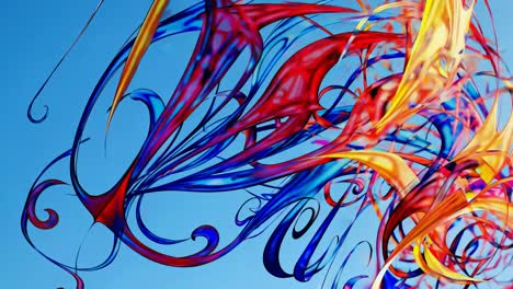 Abstract Colorful Swirling Patterns