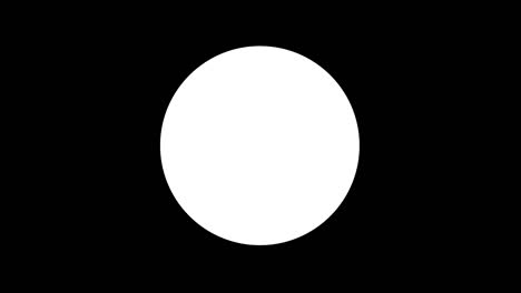 círculo blanco de 4k moviéndose hacia el fondo central. copyspace y fondo de idea de concepto gráfico de movimiento.