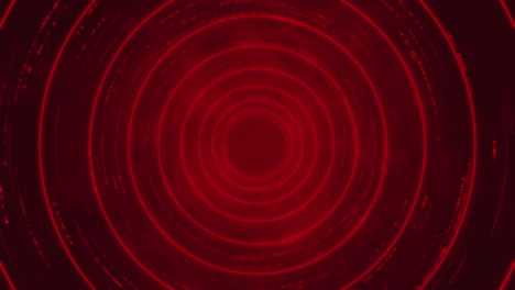 hypnotic concentric glowing red rings use of rotating dotted arcs creates dynamic scifi tunnel