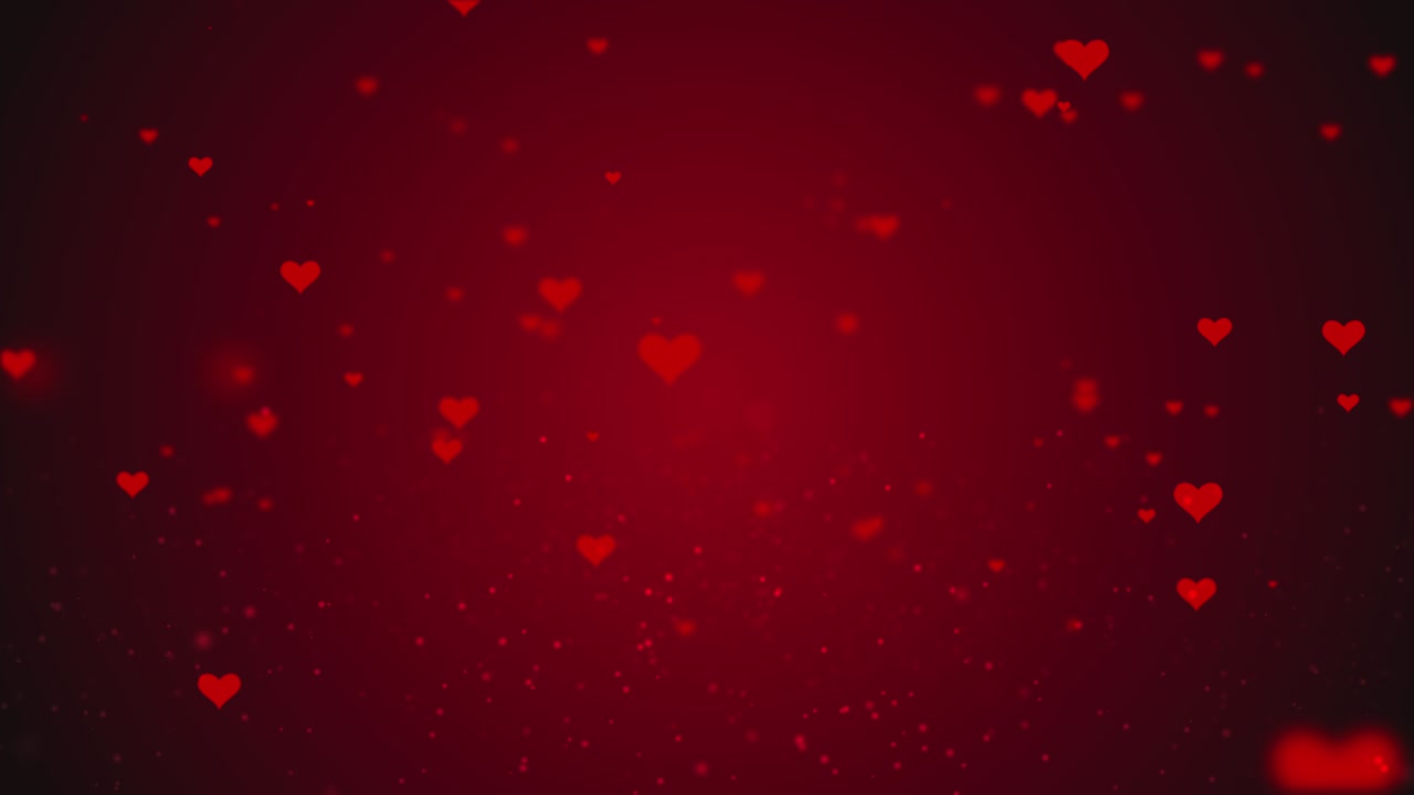 el concepto del día de san valentín. los corazones rojos animan el fondo.