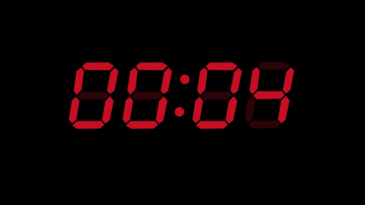 Red digital 10 second countdown