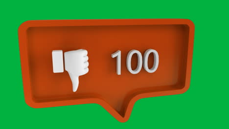 dislike icon with increasing count in social media