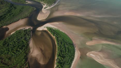 flying over the beach of são miguel dos milagres beach in the state of alagoas, brazil.