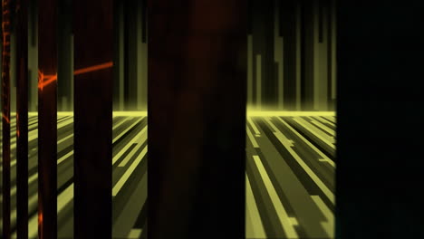animación de líneas y formas en movimiento sobre fondo negro