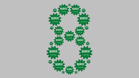 número ocho de arabia saudita