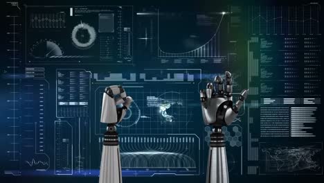 Roboterhände-Und-Datenverarbeitung