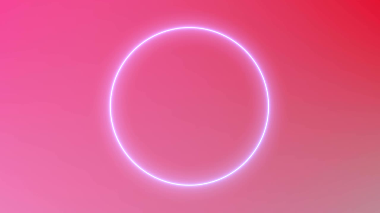 abstract neon circle loop motion background