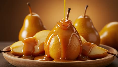 caramel pears dessert