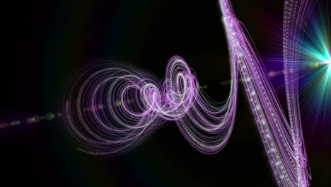 animación abstracta futurista con partículas brillantes en cámara lenta, 4096x2304 bucle 4k