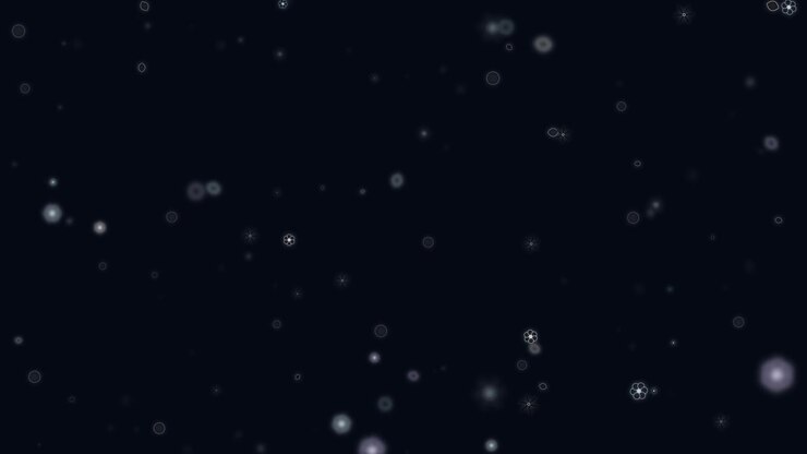 Abstract Motion Background with Floating Glowing Particles
