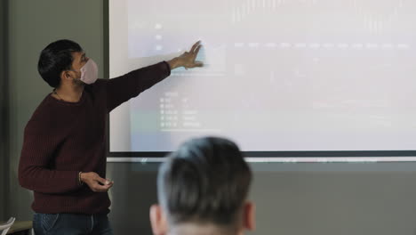 business presentation with audience