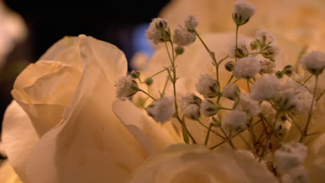 close up of wedding flower arrangement