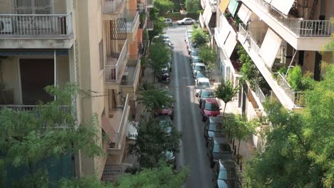 aerial view of spirou merkouri street, athens, greece. 2019.
