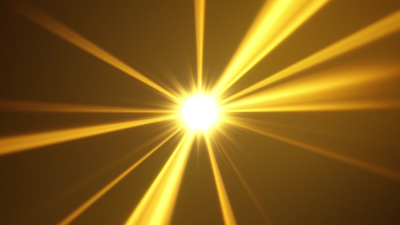 Radiation that shines in gold. Glittering background.