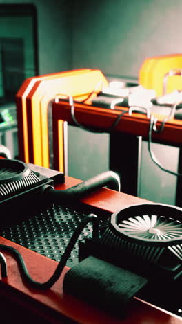hardware informático futurista en un entorno de ciencia ficción