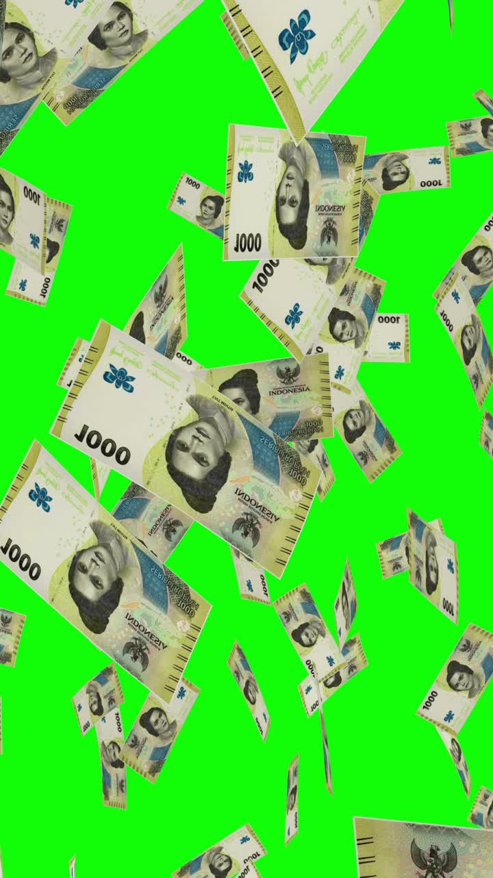 인도네시아 루피아가 떨어지는 돈 애니메이션