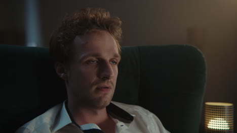 man sitting in chair