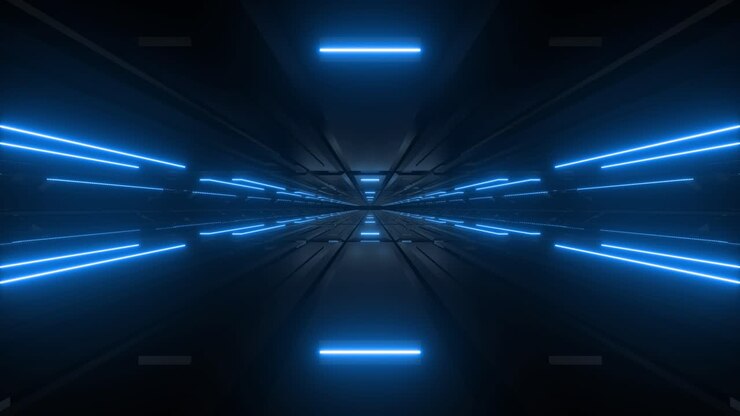 el túnel de neón futurista