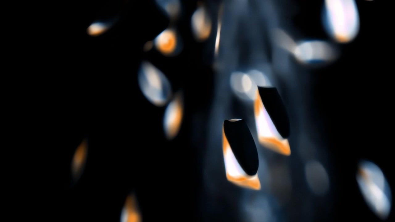 Abstract Light Bokeh Reflections on Dark Background