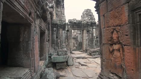 carves stones of angkor wat, siem reap, cambodia. beautiful ruins at the temple complex
