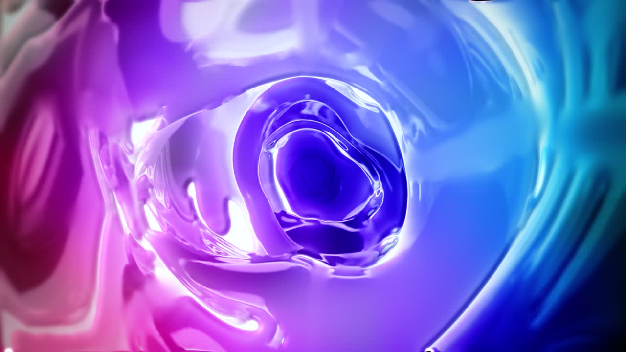 Multicolored abstract shapes animation with fluids loop