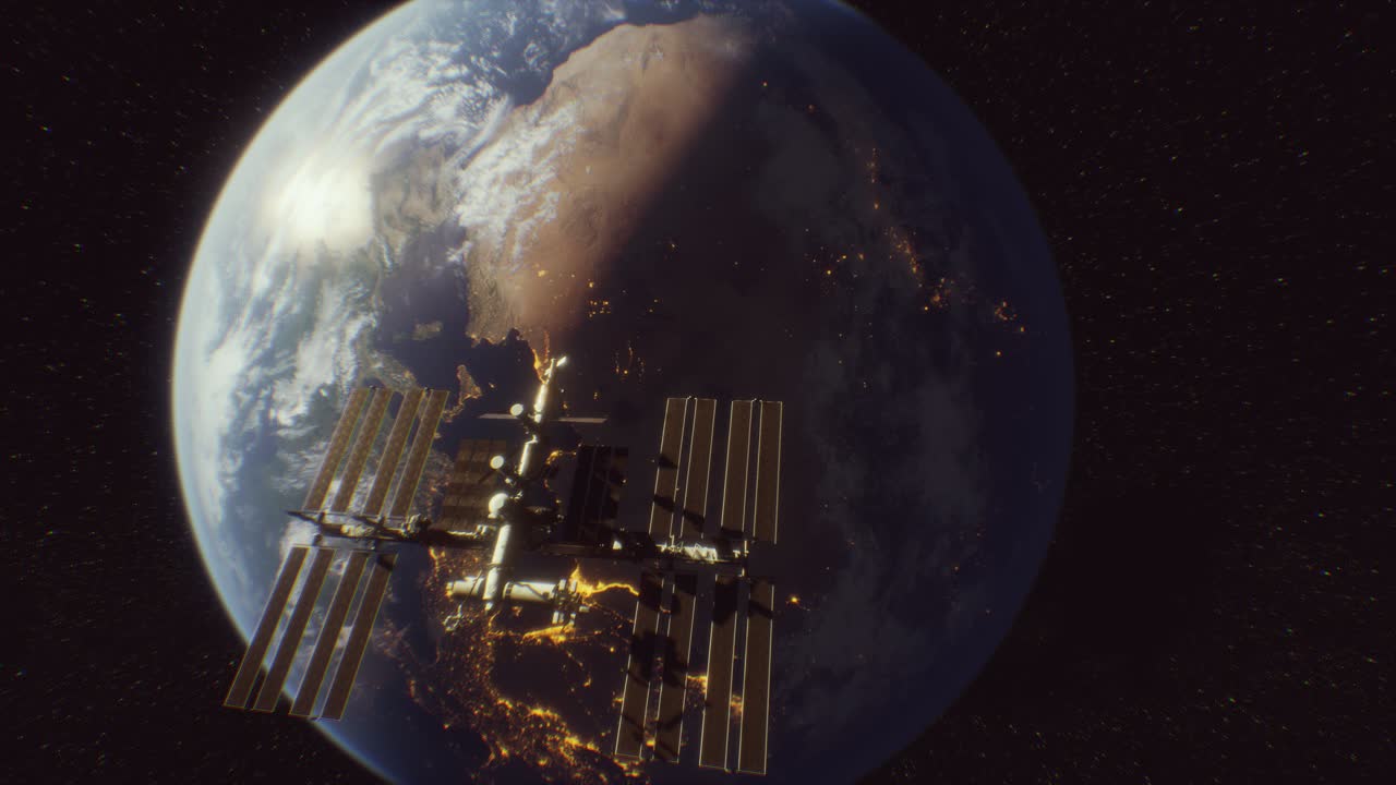 Stazione Spaziale Internazionale in orbita nello spazio sopra il pianeta Terra