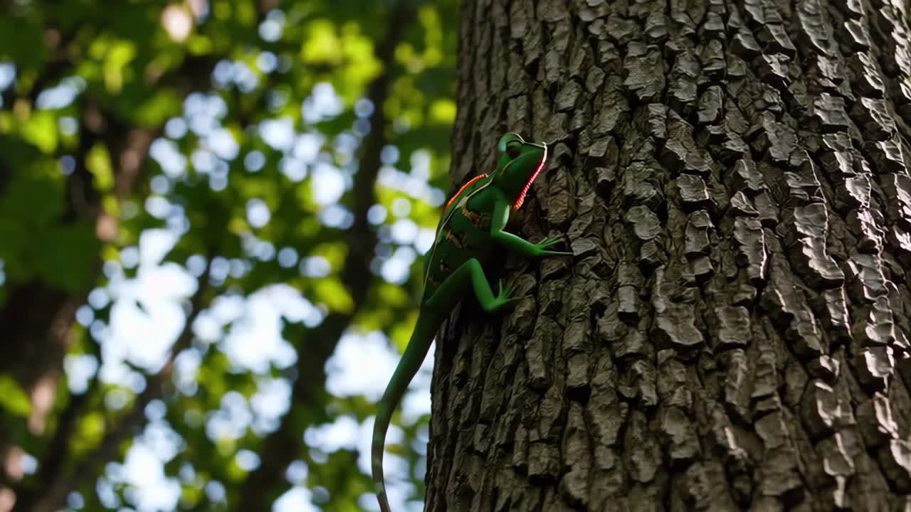 хамелеон на дереве