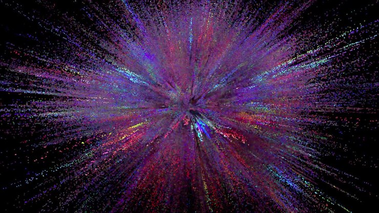 Colorful Particle Explosion