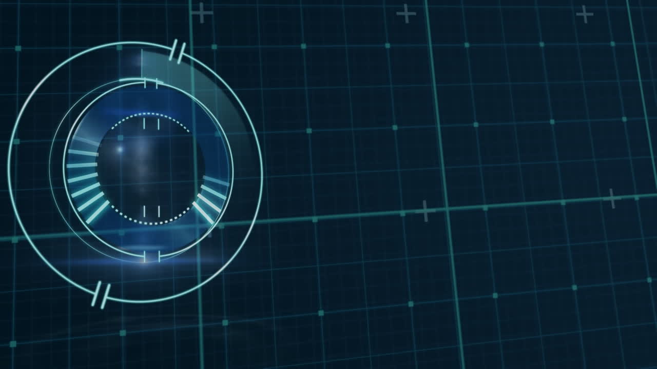 animación del escaneo del alcance sobre la cuadrícula