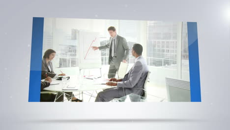 screens showing business situations