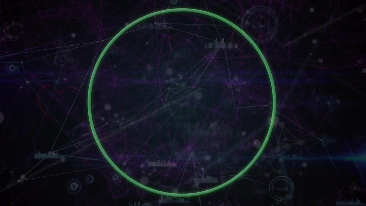 Animation of data processing over circle