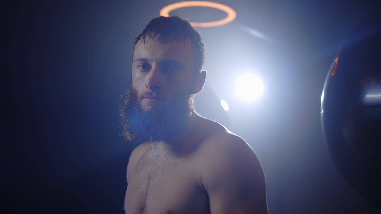 Muscular Boxer Portrait