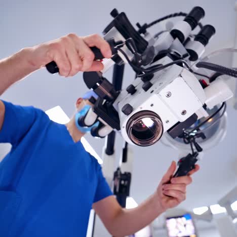 doctor in modern hospital operating room
