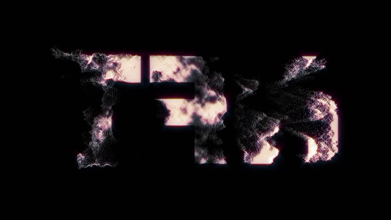 animación del símbolo holográfico de la criptomoneda nft girando sobre un fondo negro