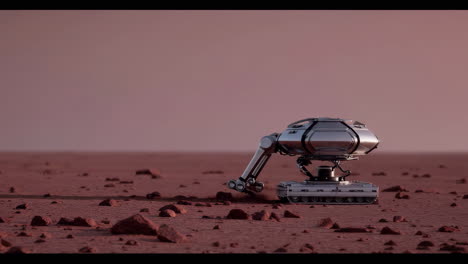 el rover de marte en la superficie marciana