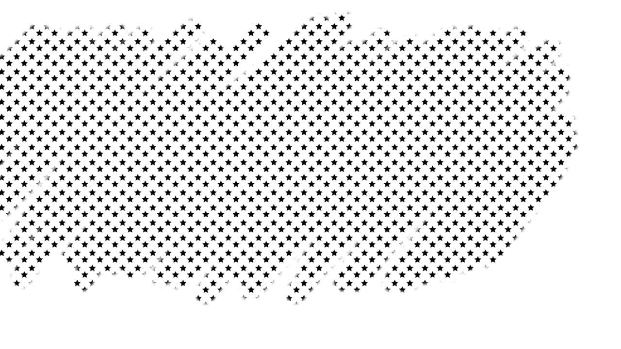 abstract black small stars drawing on white background animation