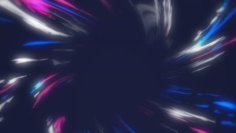 animación de senderos de luz que se mueven sobre un fondo azul.