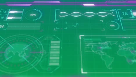 animation of data processing on interface