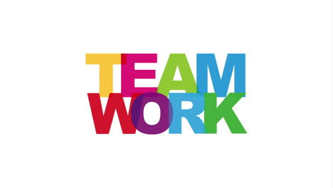 colorful team word art