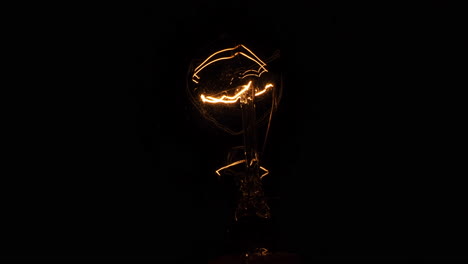 Close-Up-Shot-Of-Lightbulb-Turning-On-and-Off,-Flickering,-Real-Time