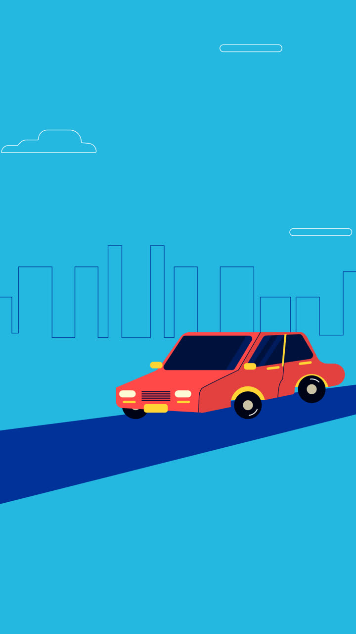 Un'animazione di insegna drive-thru