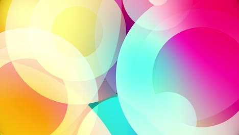 colorful circles video background glassy and transparent circular shapes