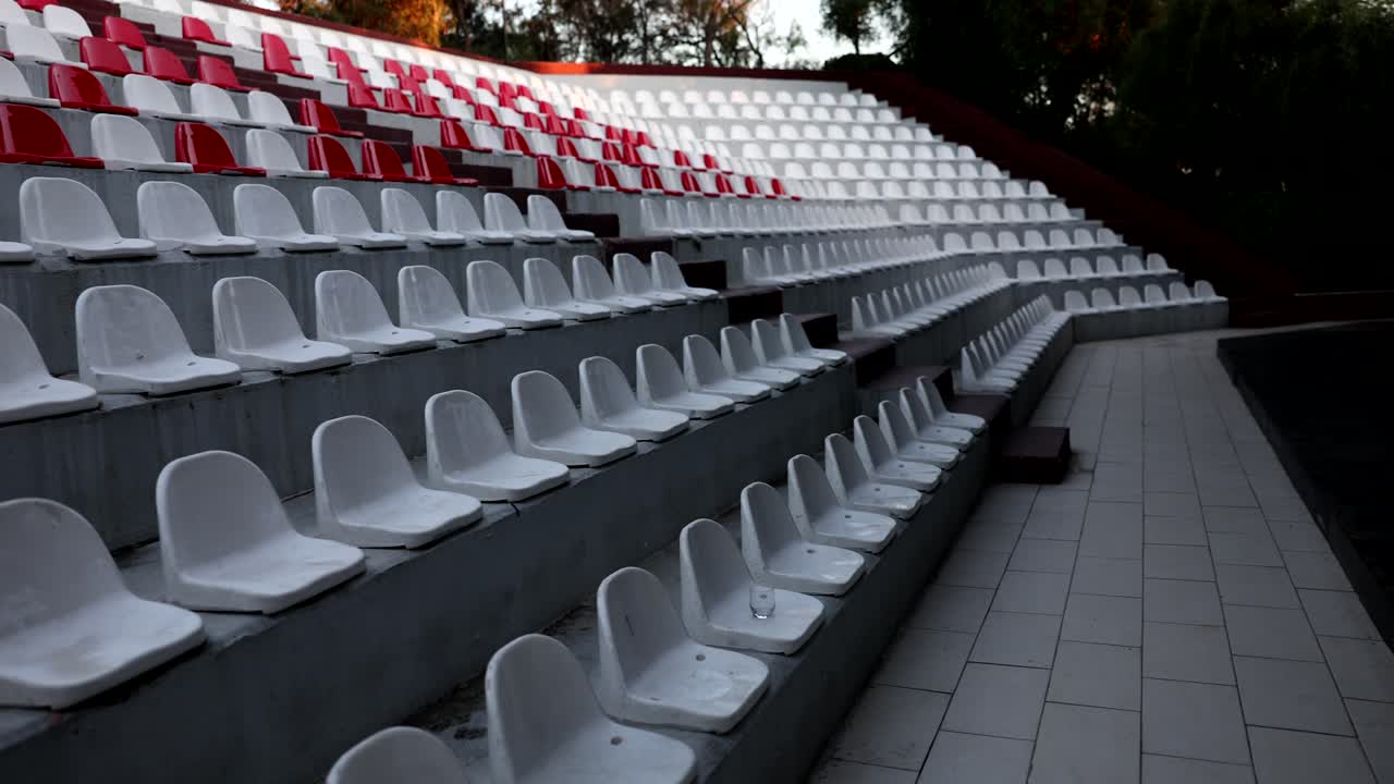 Rows of Empty Stadium Seats